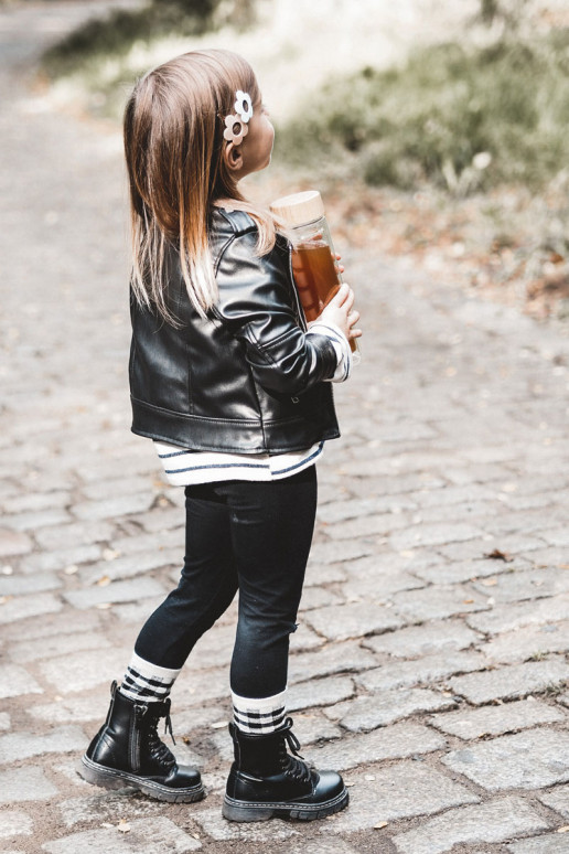 Stivali per bambini con cerniere in colore nero Omua Stivali per bambini con cerniere in colore nero Omua