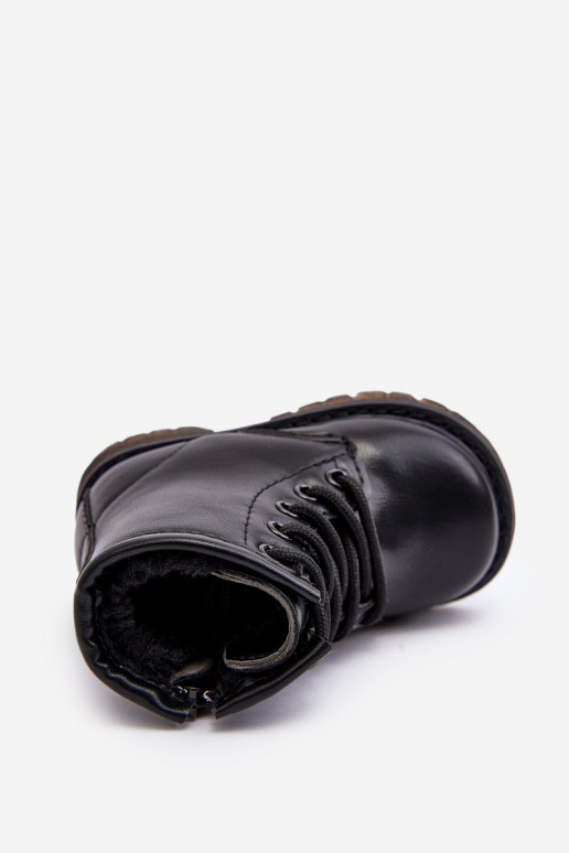 Stivali per bambini con cerniere in colore nero Omua