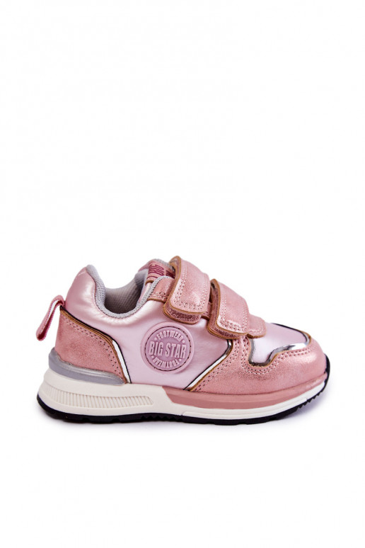 Scarpe sportive per bambini con chiusure adesive Memory Foam System Big Star KK374180 rosa