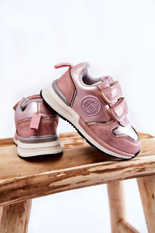 Scarpe sportive per bambini con chiusure adesive Memory Foam System Big Star KK374180 rosa
