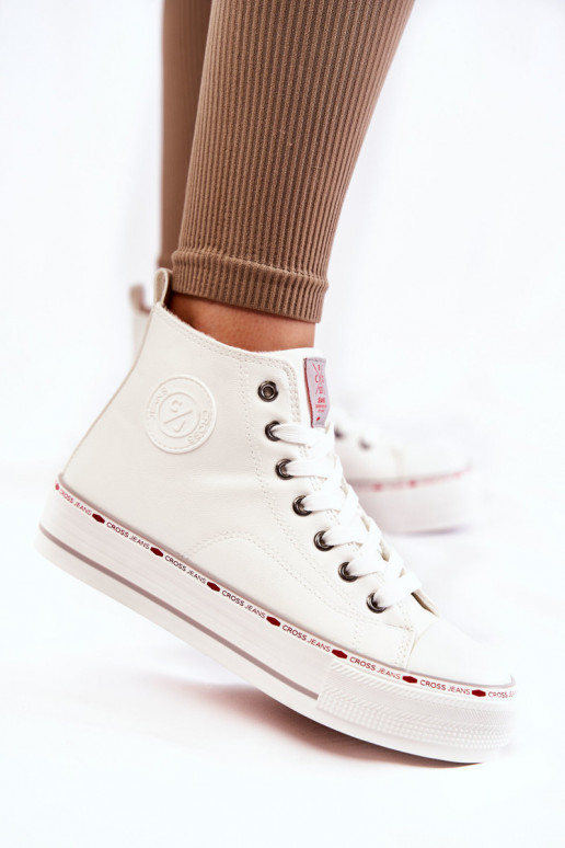 scarpe casual con suola Cross Jeans KK2R4044C colore bianco scarpe casual con suola Cross Jeans KK2R4044C colore bianco