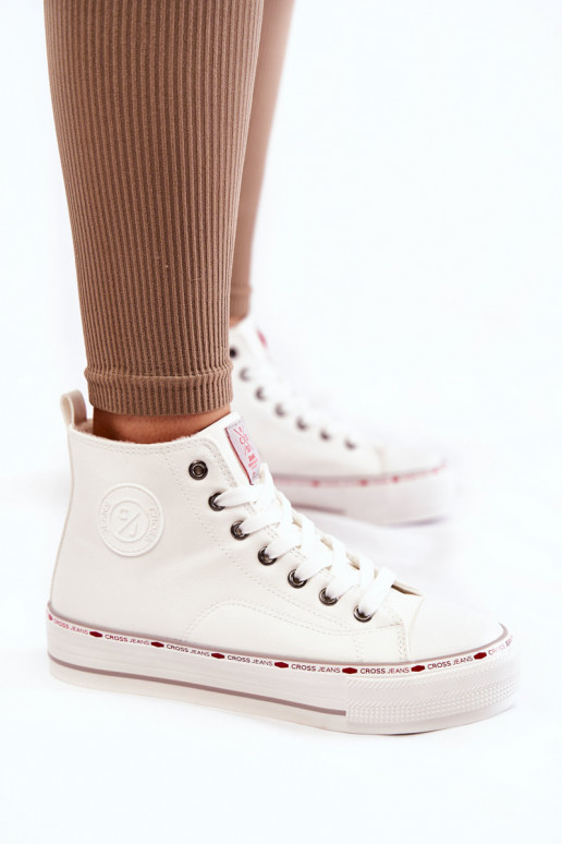 scarpe casual con suola Cross Jeans KK2R4044C colore bianco scarpe casual con suola Cross Jeans KK2R4044C colore bianco