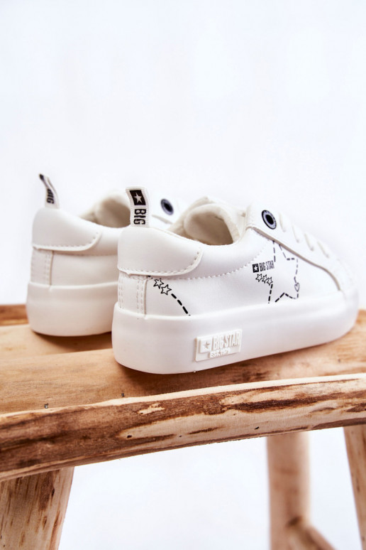 Scarpe sportive da bambino con lacci Big Star KK374222 colore bianco