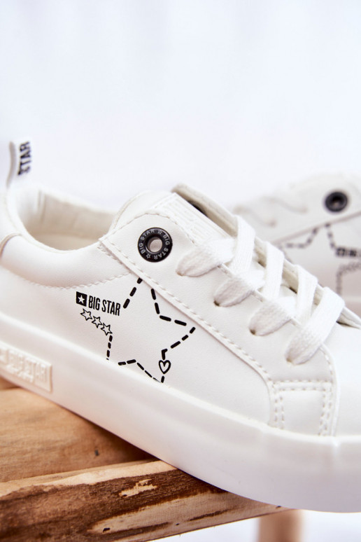 Scarpe sportive da bambino con lacci Big Star KK374222 colore bianco