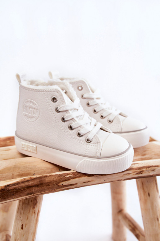 Scarpe per bambini con solette con cerniere Big Star KK374227 colore bianco