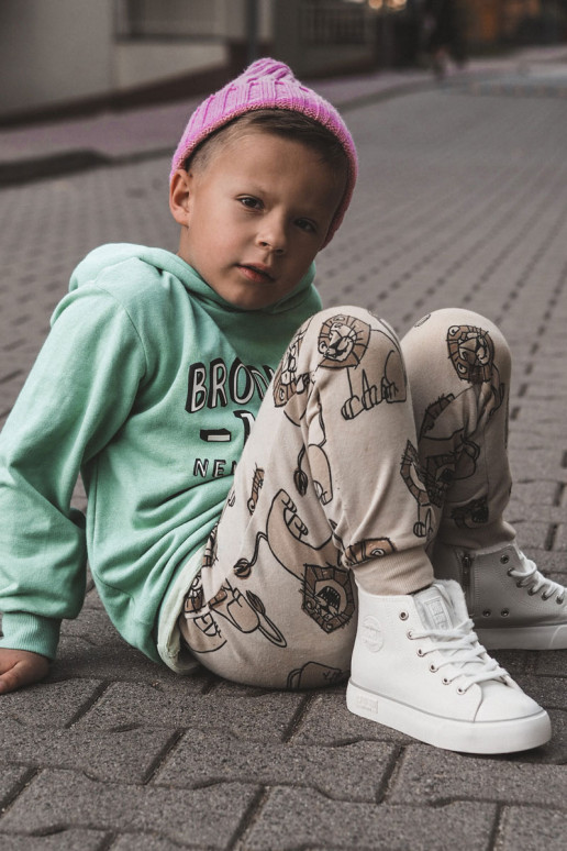Scarpe per bambini con solette con cerniere Big Star KK374227 colore bianco
