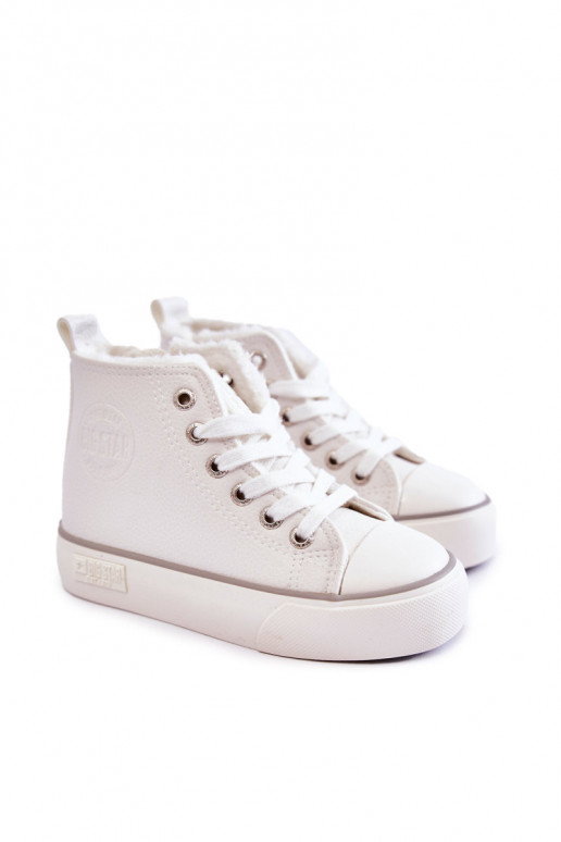 Scarpe per bambini con solette con cerniere Big Star KK374227 colore bianco