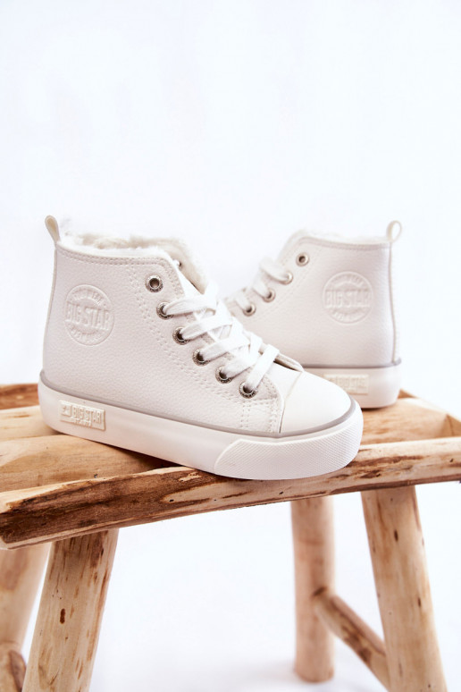 Scarpe per bambini con solette con cerniere Big Star KK374227 colore bianco