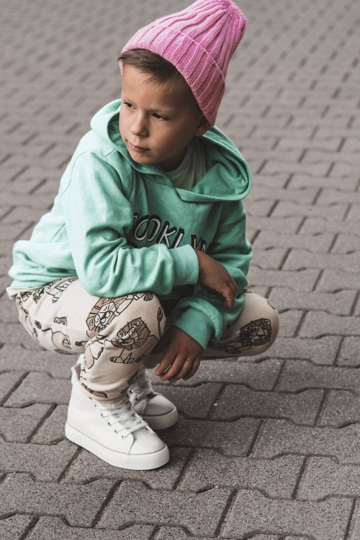 Scarpe per bambini con solette con cerniere Big Star KK374227 colore bianco