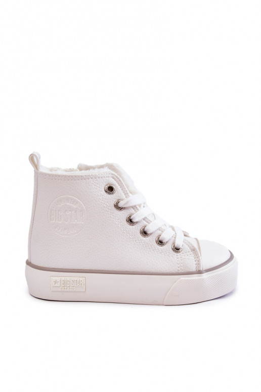Scarpe per bambini con solette con cerniere Big Star KK374227 colore bianco