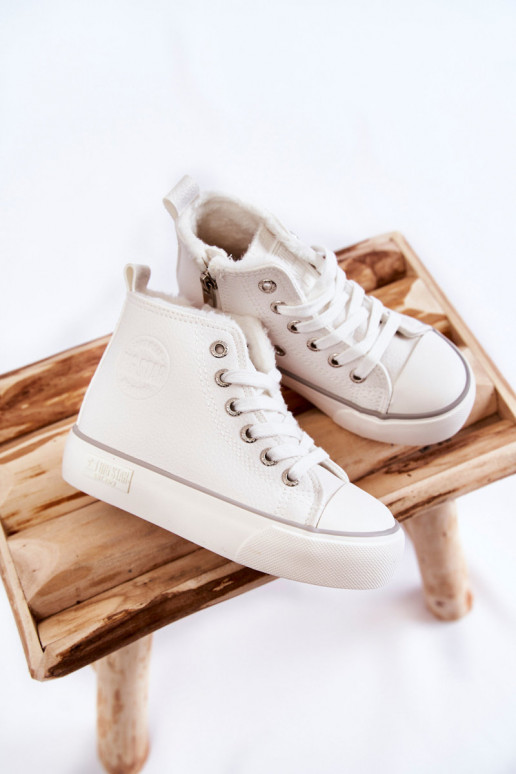 Scarpe per bambini con solette con cerniere Big Star KK374227 colore bianco