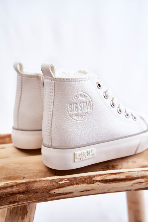 Scarpe per bambini con solette con cerniere Big Star KK374227 colore bianco