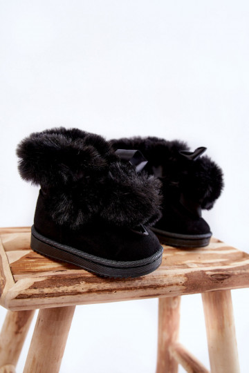 Stivali riscaldati per bambini doposci colore nero Roofy