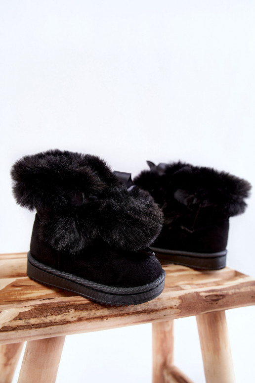 Stivali riscaldati per bambini doposci colore nero Roofy