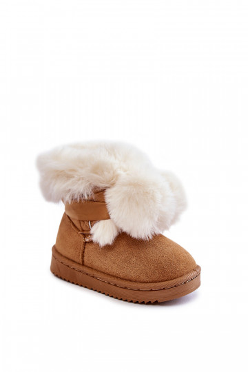 Stivali riscaldati per bambini doposci colore marrone-bianco Roofy 2