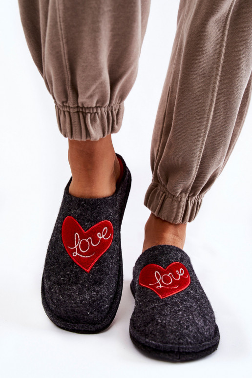 pantofole Big Star KK276019 Nero e rosso