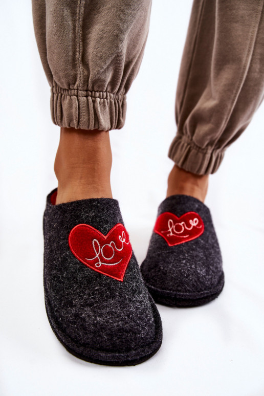 pantofole Big Star KK276019 Nero e rosso