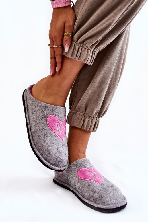 pantofole Big Star KK276020 colore grigio-rosa