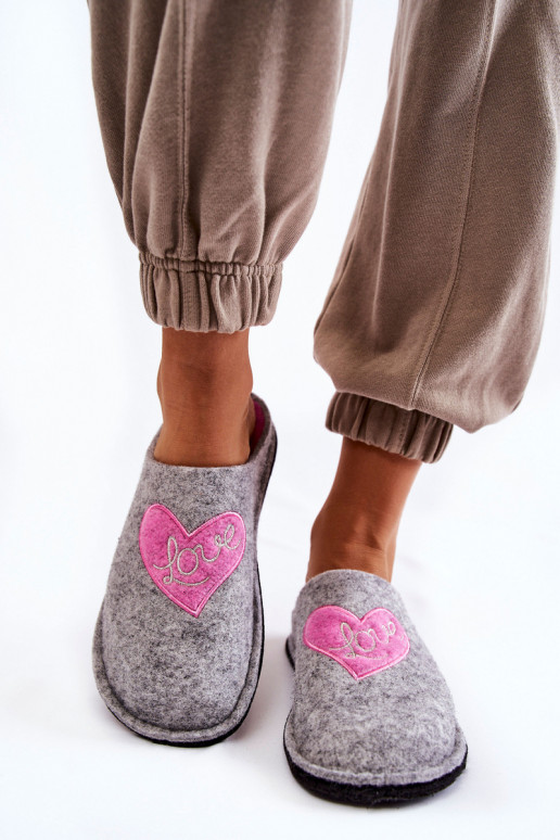 pantofole Big Star KK276020 colore grigio-rosa