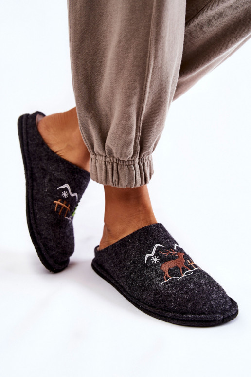pantofole Big Star KK276018 Nero e beige