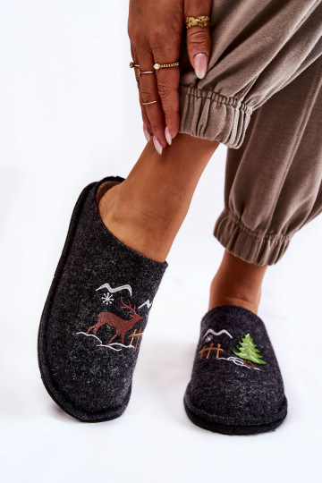 pantofole Big Star KK276018 Nero e beige 2