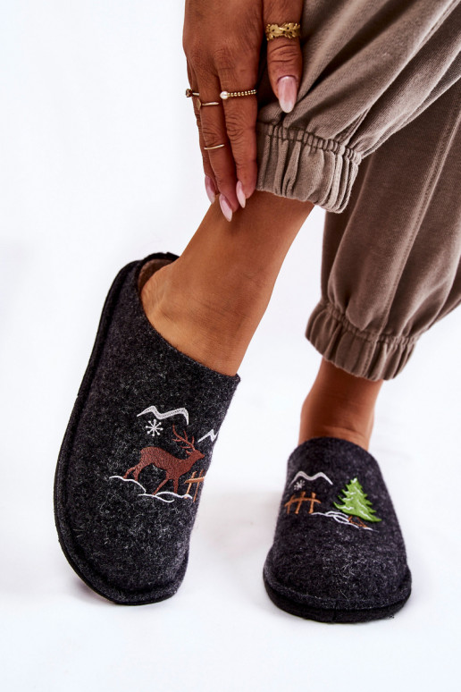 pantofole Big Star KK276018 Nero e beige