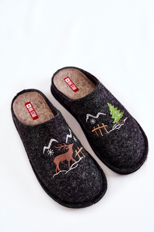 pantofole Big Star KK276018 Nero e beige