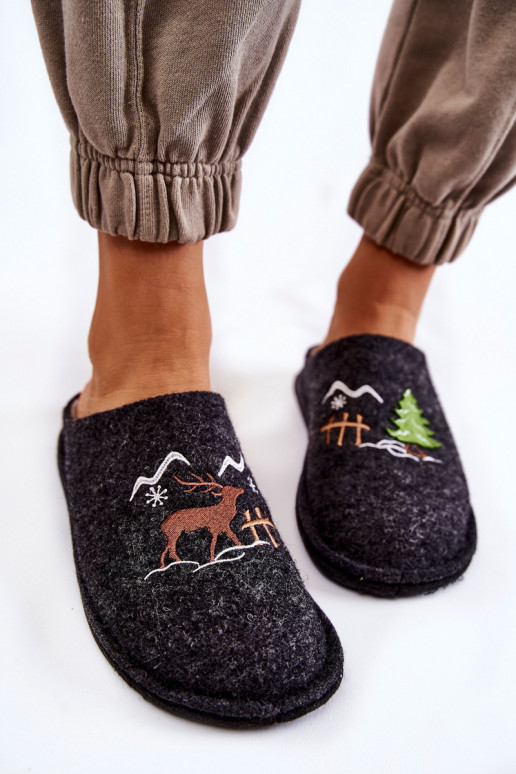 pantofole Big Star KK276018 Nero e beige