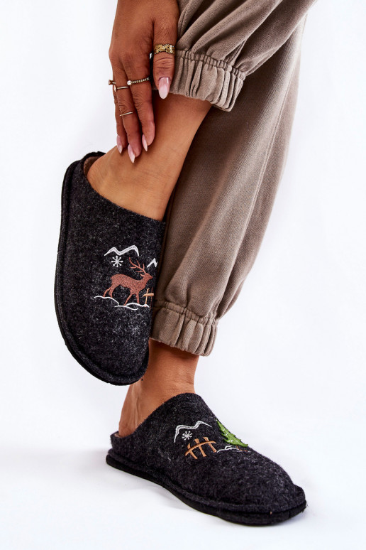 pantofole Big Star KK276018 Nero e beige