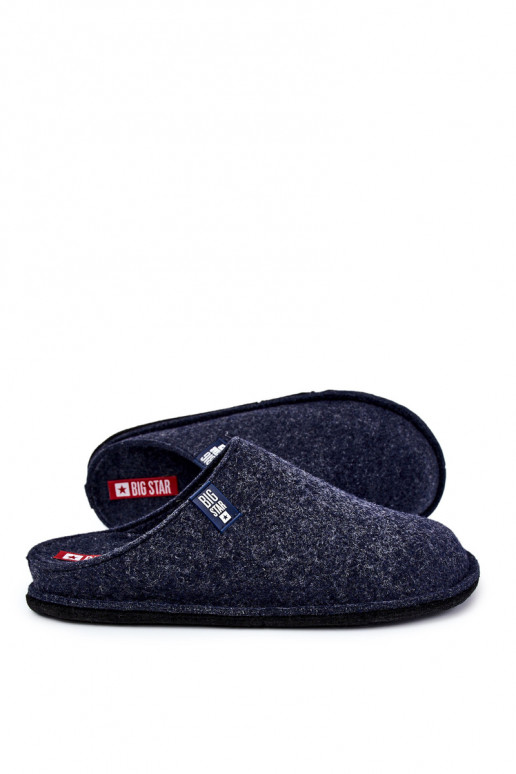 Ciabatte classiche da uomo Big Star KK176004 blu scuro