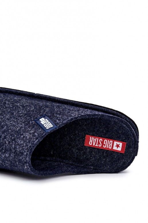 Ciabatte classiche da uomo Big Star KK176004 blu scuro