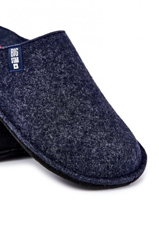Ciabatte classiche da uomo Big Star KK176004 blu scuro
