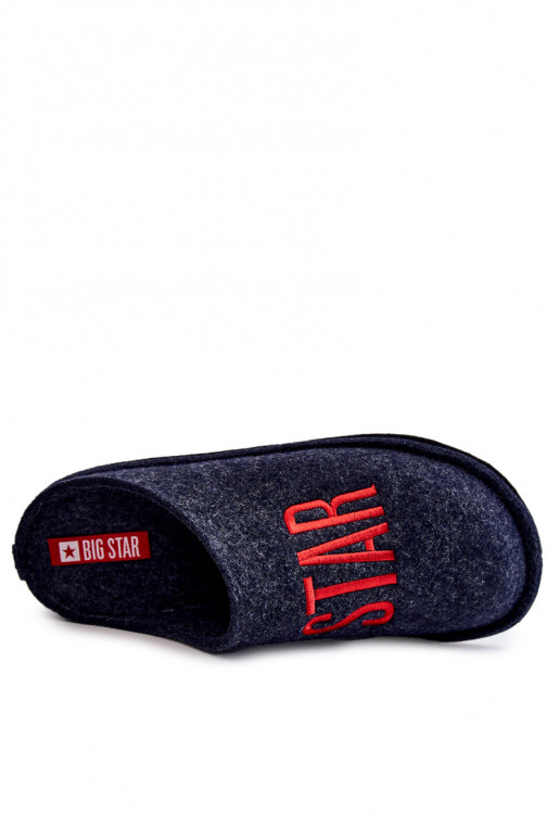 Ciabatte classiche da uomo Big Star KK176002 blu scuro