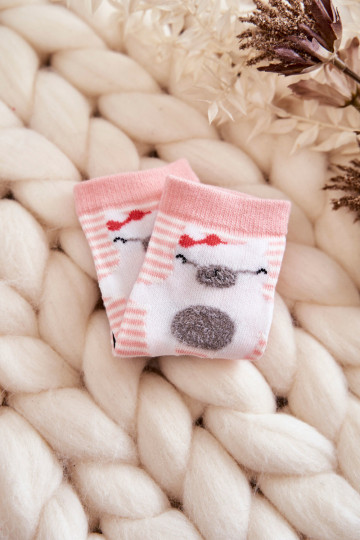 Calzini per bambini a righe, colore rosa 2
