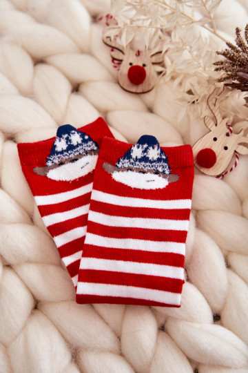 Calzini a righe Colore bianco-rosso