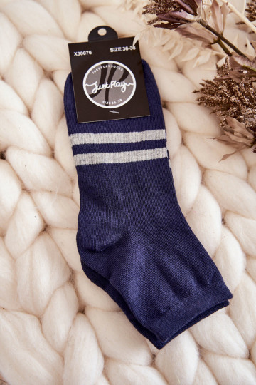 Calzini in cotone blu scuro