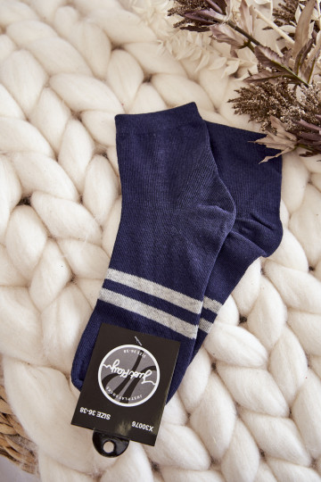 Calzini in cotone blu scuro 2