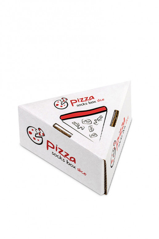 Calzini colorati in scatola 1 paio Pizza