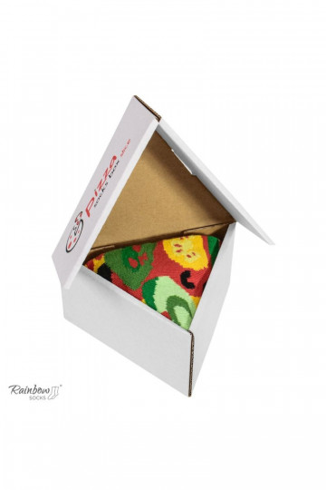 Calzini colorati in scatola 1 paio Pizza