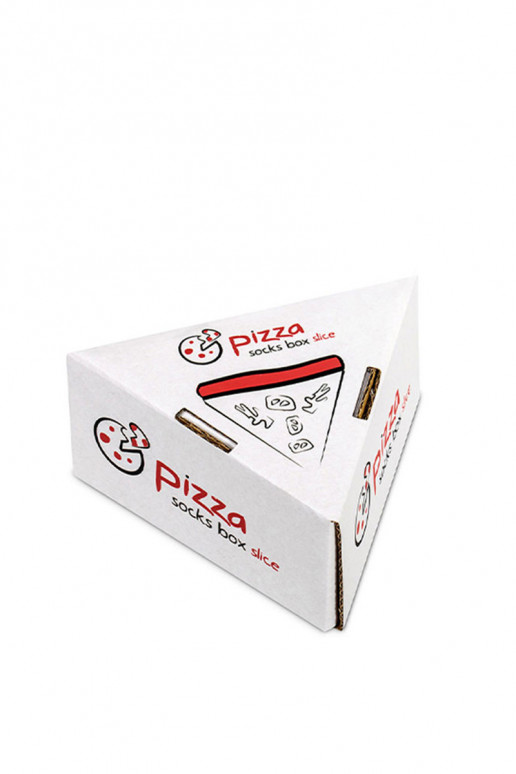 Calzini colorati in scatola 1 paio Pizza