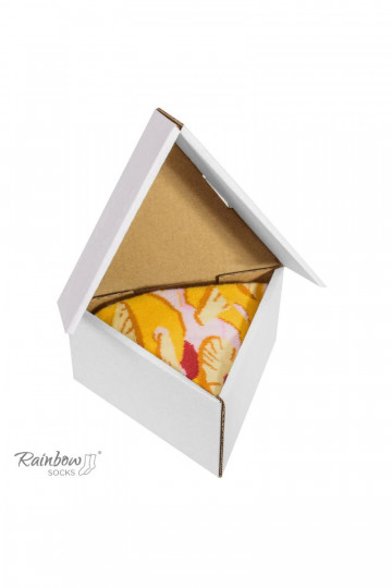 Calzini colorati in scatola 1 paio Pizza