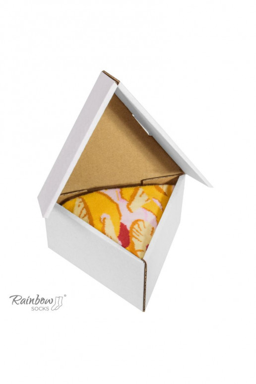 Calzini colorati in scatola 1 paio Pizza