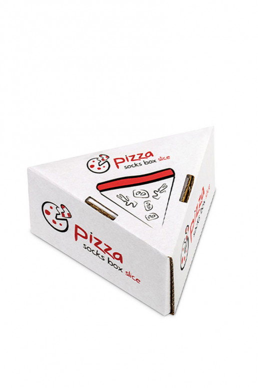 Calzini colorati in scatola 1 paio Pizza