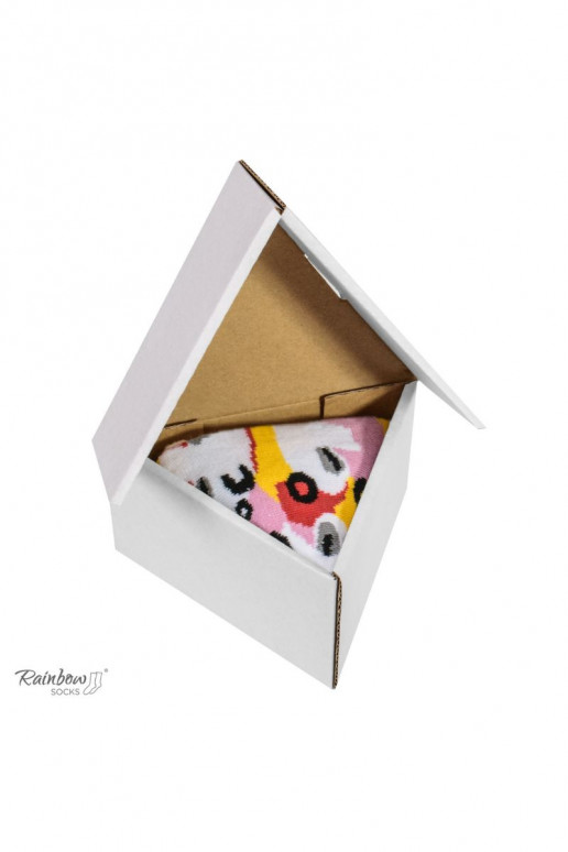 Calzini colorati in scatola 1 paio Pizza