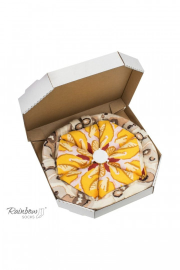 Calzini colorati in scatola Pizza 4 paia