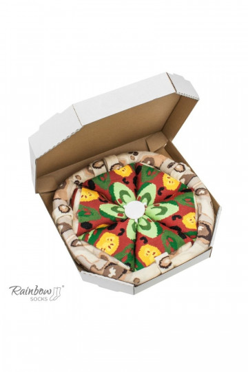Calzini colorati in scatola Pizza 4 paia
