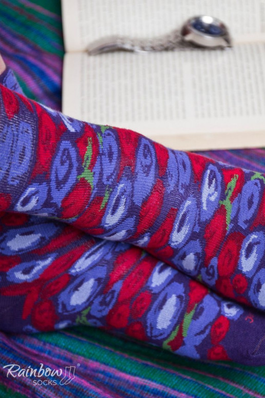 2 paia di calzini colorati in una scatola