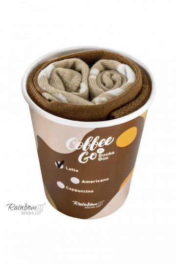 Calzini colorati in una scatola Caffe Latte 1 paio