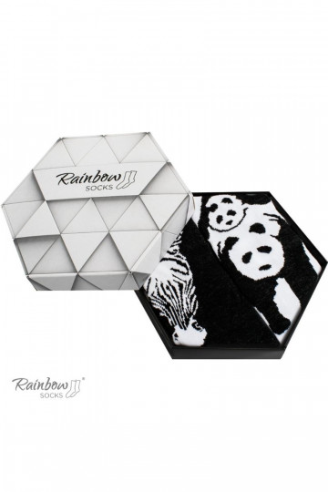 Calzini colorati in una scatola Bianco e nero 2 paia