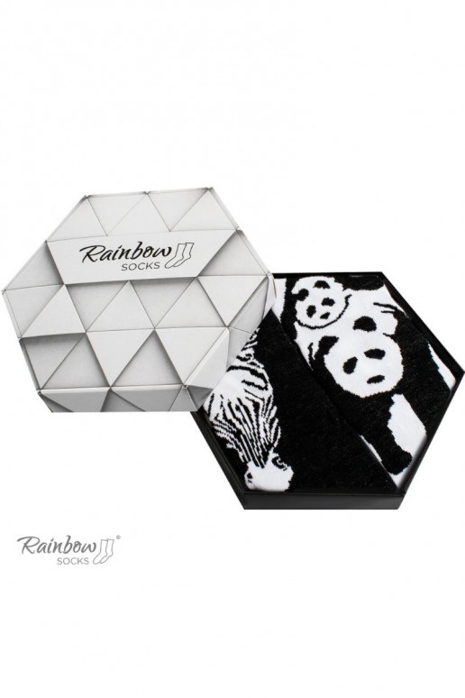 Calzini colorati in una scatola Bianco e nero 2 paia